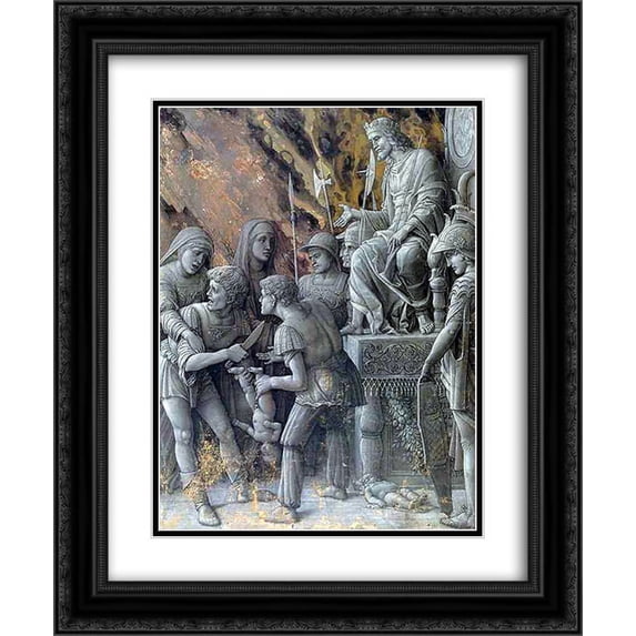 Andrea Mantegna 2x Matted 20x24 Black Ornate Framed Art Print 'The Judgment of Solomon'