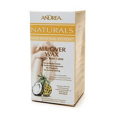 Andrea Naturals Face, Body And Legs Hair Removal System, Coconut Pineapple, Kit