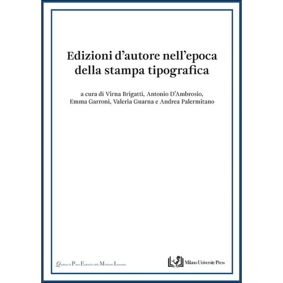 Andrea Palermitano,Antonio D'Ambrosio,Valeria Guarna,V Edizioni d'autore nell'epoc (Paperback)