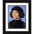 thumbnail image 1 of Andrea Previtali 12x14 Black Ornate Wood Framed Double Matted Museum Art Print Titled: Portrait of a Man, 1 of 5