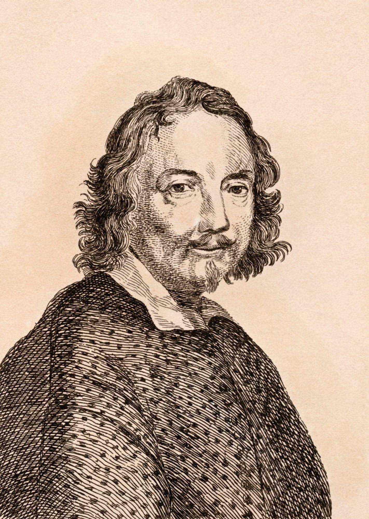 Andrea Sacchi 1599-1661 Italian Painter From 75 Portraits Of Celebrated Painters From Authentic Originals Etched By James Girtin Published London 1817 Canvas Art - Ken Welsh Design Pics (24 x 34)