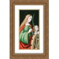 thumbnail image 1 of Andrea Solario 2x Matted 16x24 Gold Ornate Framed Art Print 'St. Catherine', 1 of 2