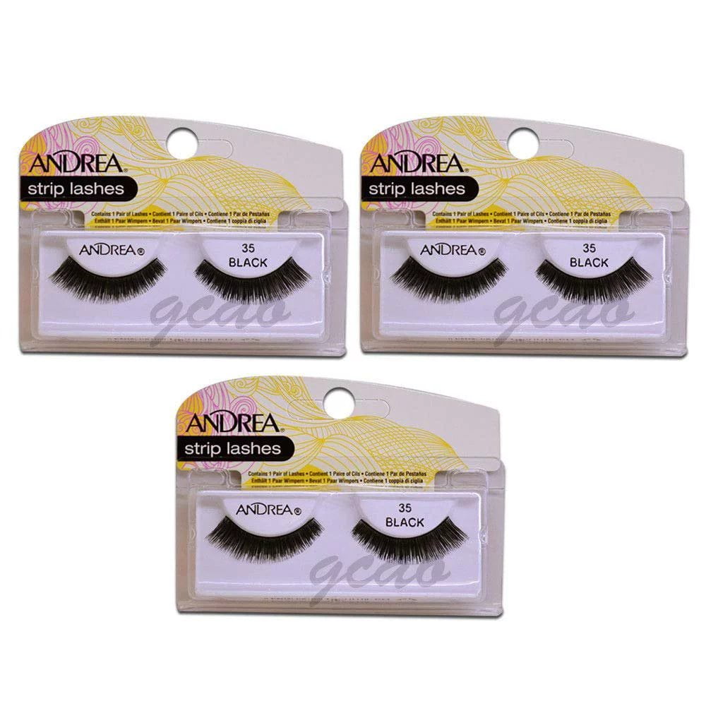 Andrea Strip Eye Lashes 35 Black 3 pairs
