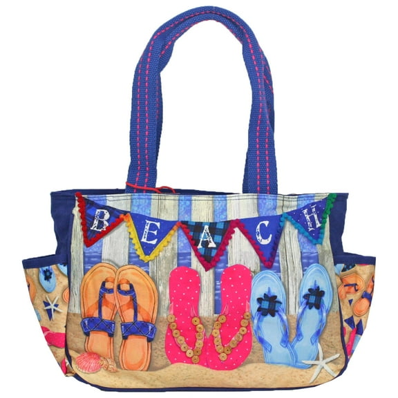 Andrea Tachiera Beach Day Flip Flop Medium Tote Bag