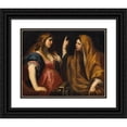 thumbnail image 1 of Andrea Vaccaro 18x15 Black Ornate Wood Framed Double Matted Museum Art Print Titled - Martha and Mary, 1 of 5