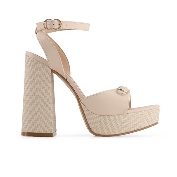 Andrea Women's Ankle Strap High Heel Platform Sandals 65043