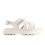 Andrea Womens Slingback Buckle Sandals 69407 - White