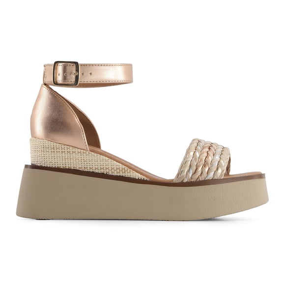 Andrea Women's Ultra-Light 2.75" Platform and Wedge Ankle Strap Sandals 67543