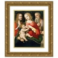 thumbnail image 1 of Andrea del Brescianino 20x24 Gold Ornate Framed and Double Matted Museum Art Print Titled - Madonna with Child and Saints John the Baptist and Girolamo, 1 of 4