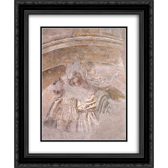 Andrea del Castagno 2x Matted 20x24 Black Ornate Framed Art Print 'Madonna and Child'