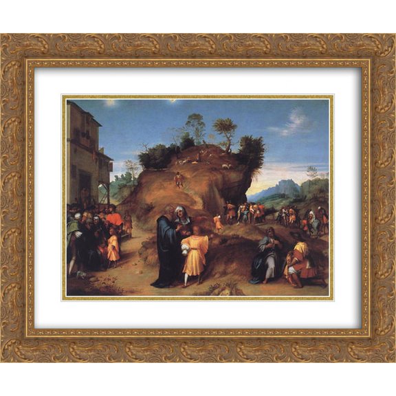 Andrea del Sarto 2x Matted 24x20 Gold Ornate Framed Art Print 'Stories of Joseph'