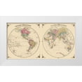 thumbnail image 1 of Andreas 18x11 White Modern Wood Framed Museum Art Print Titled - Western Eastern Hemispheres - Andreas 1874, 1 of 4