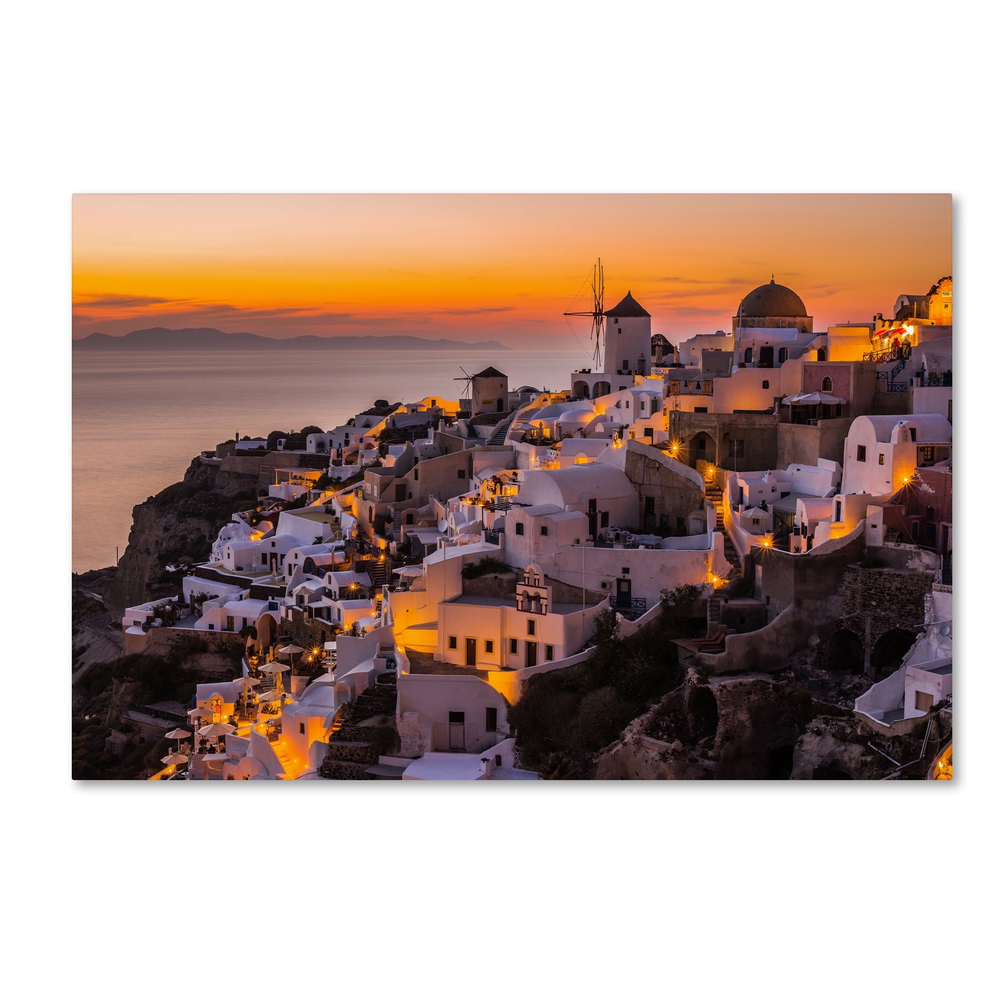 Andreas Agazzi 'Calispera Santorini' Canvas Art