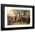 thumbnail image 1 of Andreas Herman Hunæus 24x18 Black Modern Framed Museum Art Print Titled - Promenading on the Ramparts of Copenhagen on the Evening of a Public Holiday in Spring (1862), 1 of 5