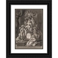 thumbnail image 1 of Andreas Reinhardt 11x14 Black Ornate Wood Framed Double Matted Museum Art Print Titled: Allegorical Arrangement with Christian Gyldenlove (1705 - 1706), 1 of 5