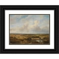 thumbnail image 1 of Andreas Schelfhout 24x19 Black Ornate Framed Double Matted Museum Art Print Titled: View of the Dunes with the Ruins of Brederode Castle Near Santpoort (1844), 1 of 5