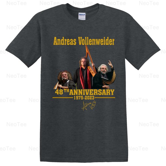 Andreas Vollenweider 48th Anniversary Harpist New Age Music Fan Gift T-Shirt Unisex, up to 5XL