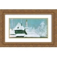 thumbnail image 1 of Andrei Ryabushkin 2x Matted 24x14 Gold Ornate Framed Art Print 'Winter Morning', 1 of 2