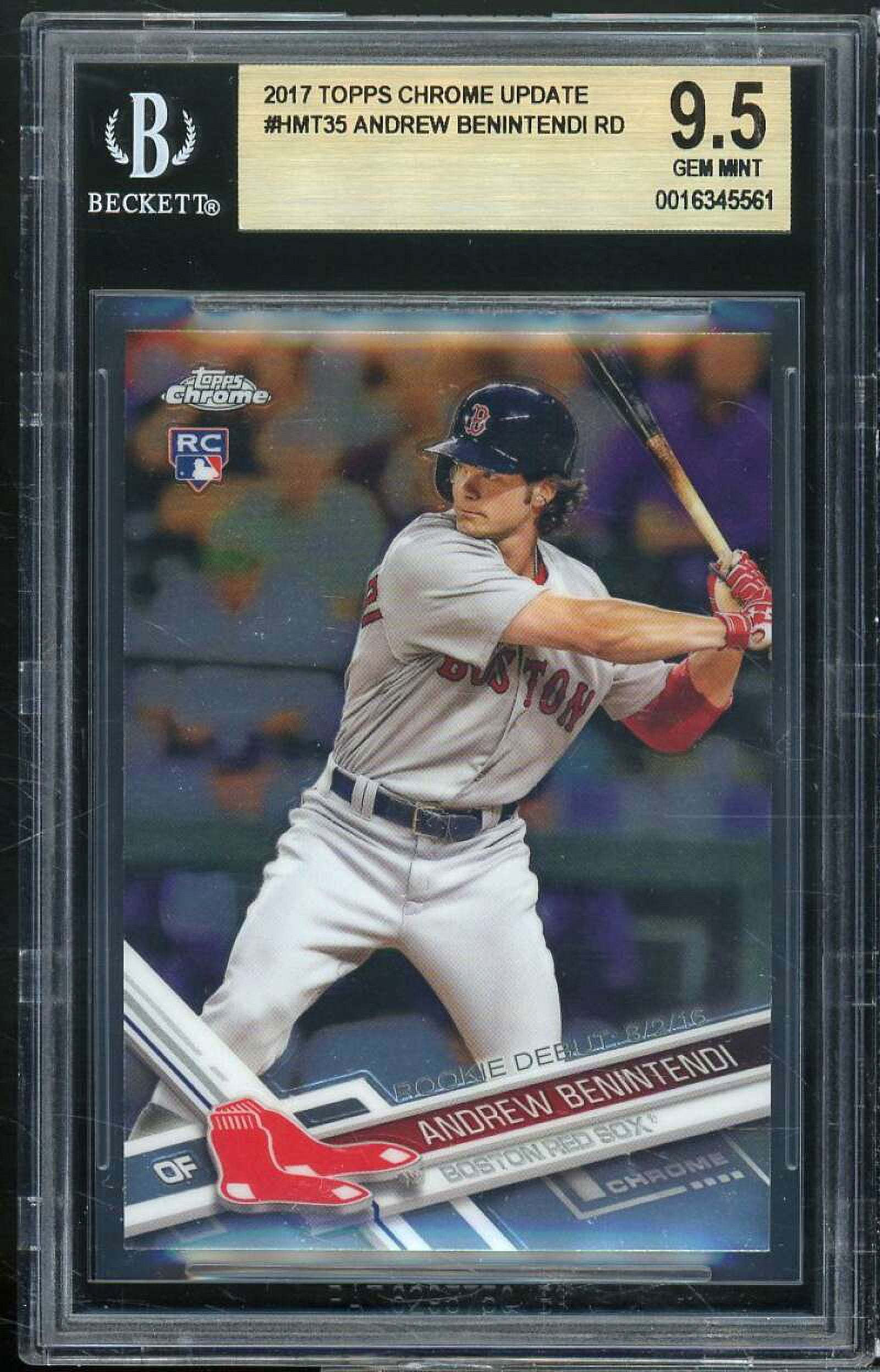 Andrew Benintendi Rookie Card 2017 Topps Chrome Update #HMT35 BGS 