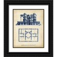 thumbnail image 1 of Andrew Cook George 20x24 Black Ornate Wood Framed with Double Matting Museum Art Print Titled - Architectural Blueprint III, 1 of 4