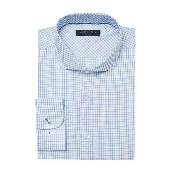 Andrew Fezza Men's 17036 Slim Fit Comfort Flex Collar Dress Shirt - 16.5