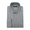 thumbnail image 1 of Andrew Fezza Men's 70824 100% Cotton Slim Fit Dress Shirt - Gray Check - 14.5, 1 of 2