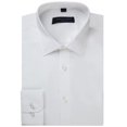 thumbnail image 1 of Andrew Fezza Men's Slim Fit Long Sleeve Solid Cotton Dress Shirt - White - 16 6-7, 1 of 2