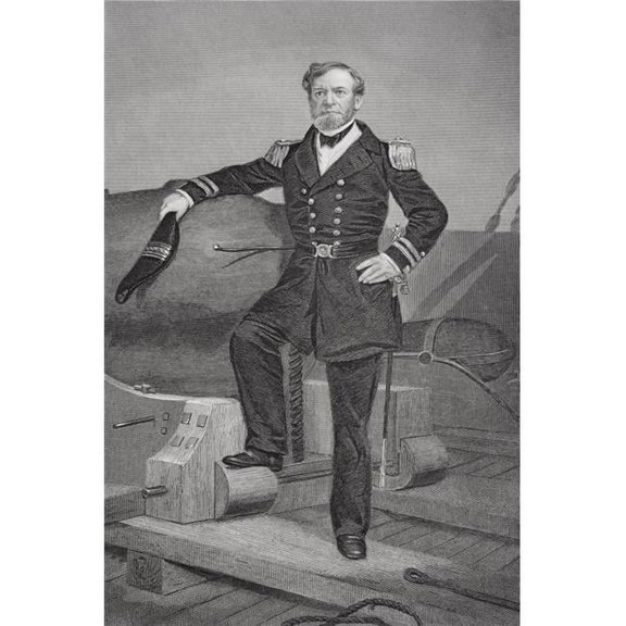 Andrew Hull Foote 1806 To 1863 Distinguished Union Naval Officer During American Civil War From Painting by Alonzo Cha 2 Poster Print - Large - 22 x 34
