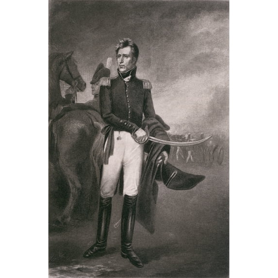 Andrew Jackson As The Hero Of New Orleans In The War Of 1812. After A 1819 Painting By John Vanderlyn. History