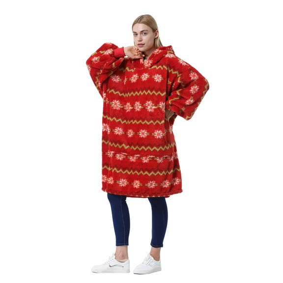 Catalonia Oversized Blanket Hoodie Sweatshirt,Giant Flush Pullover with Large Front Pocket,Super Soft Warm Comfortable for Adults Men Women Teenagers Kids Wife Girlfriend