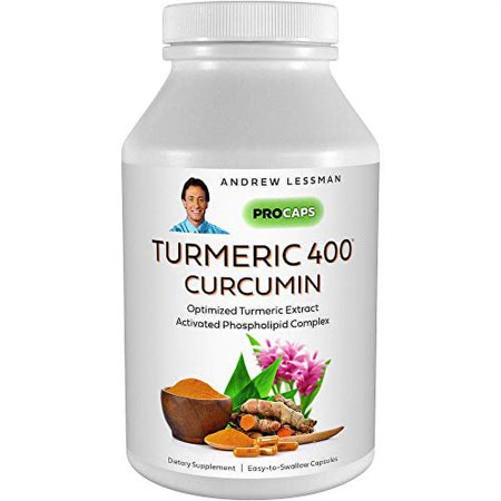 Andrew Lessman Turmeric 400-60 Capsules - 95% Curcuminoids as Phospholipid Complex for Optimum Benefits and Greater Absorption, High Potency Standardized Extract, Small Easy to Swallow Capsules