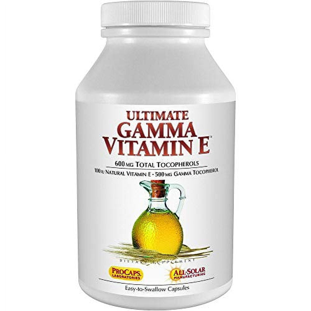 Andrew Lessman Ultimate Gamma Vitamin E 60 Softgels 500 mg Gamma Tocopherol, Protective
