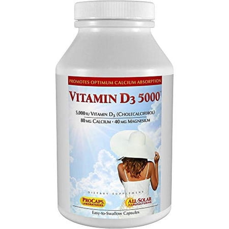 Andrew Lessman Vitamin D3 5000 IU 180 Capsules - High Potency, Essential for Calcium Absorption, Supports Bone Health, Healthy Muscle Function, Immune System and More. Small Easy to Swallow Capsules