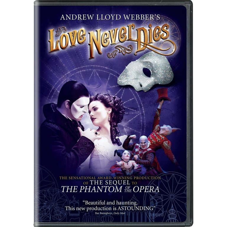 Andrew Lloyd Webber's Love Never Dies DVD, 121 mins, Musical