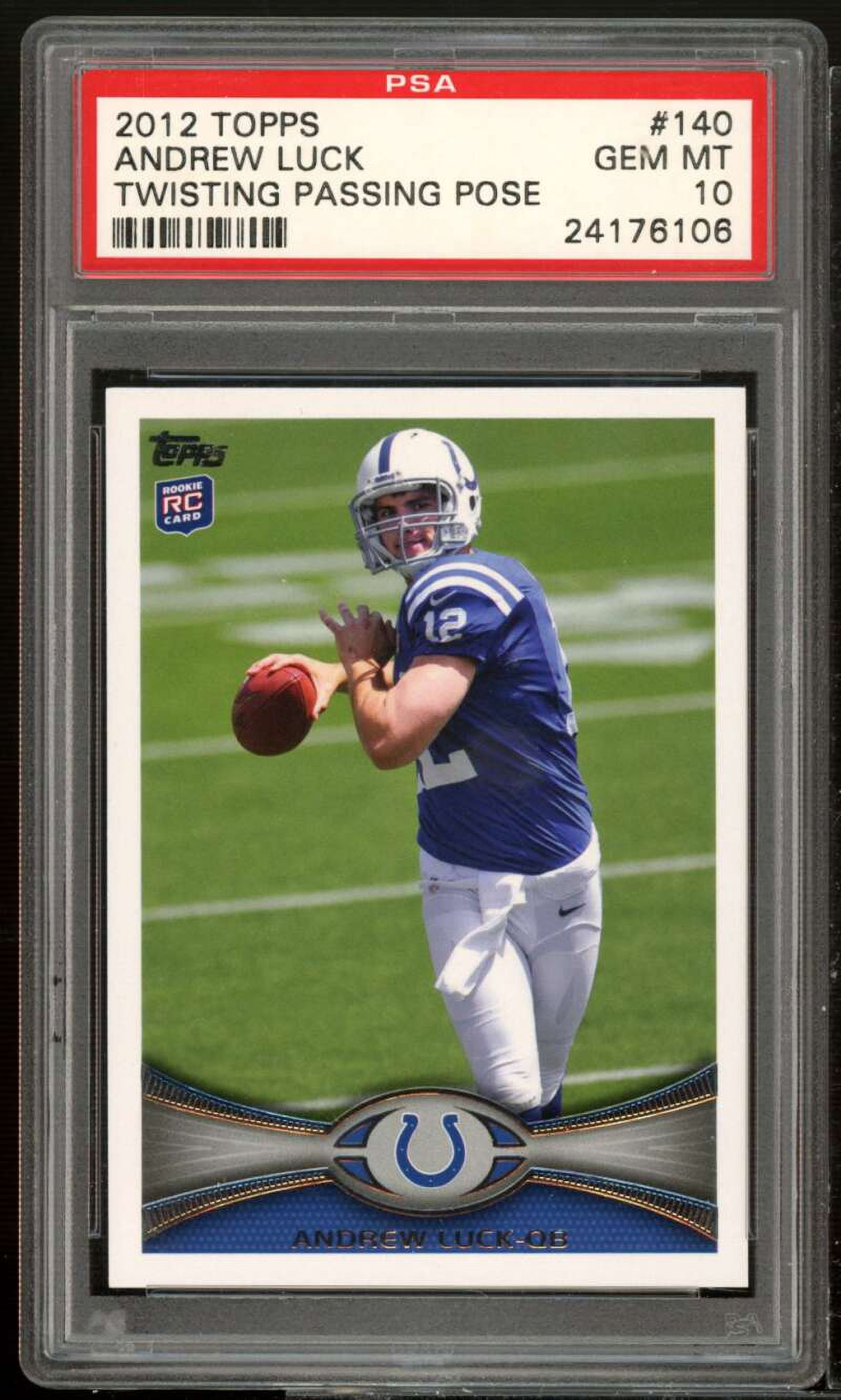 Andrew Luck Rookie Card 2012 Topps #140 PSA 10 - Walmart.com