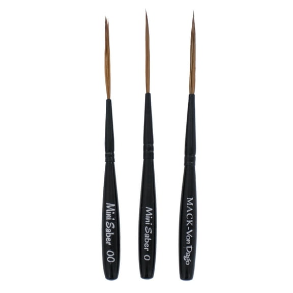 Andrew Mack Brush Von Dago Mini Saber Set of 3 Sizes 00-1