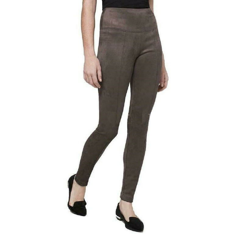 Andrew Marc Ladies' Wide Waistband Faux Suede Legging Pull On Pants, Taupe  Small