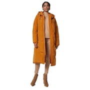 Andrew Marc Womens Adelaide Crinkle Puffer Coat Desert, M