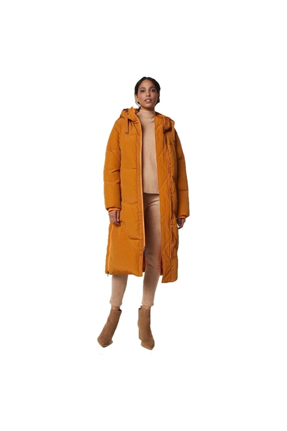 Women's Adelaide Crinkle Puffer Coat (Desert, S)