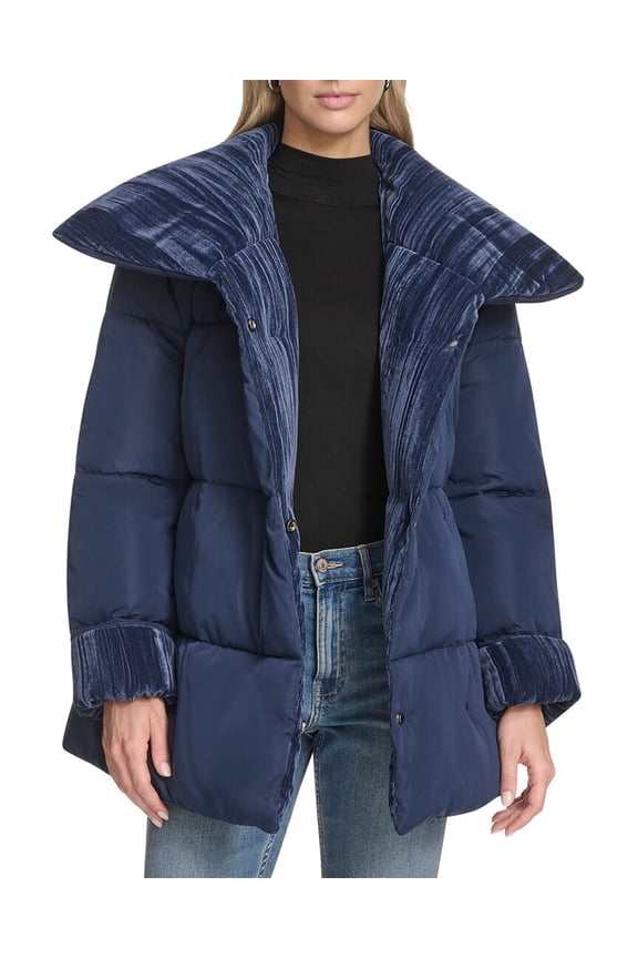 womens Emerson Belted Wrap Coat, xs, Blue