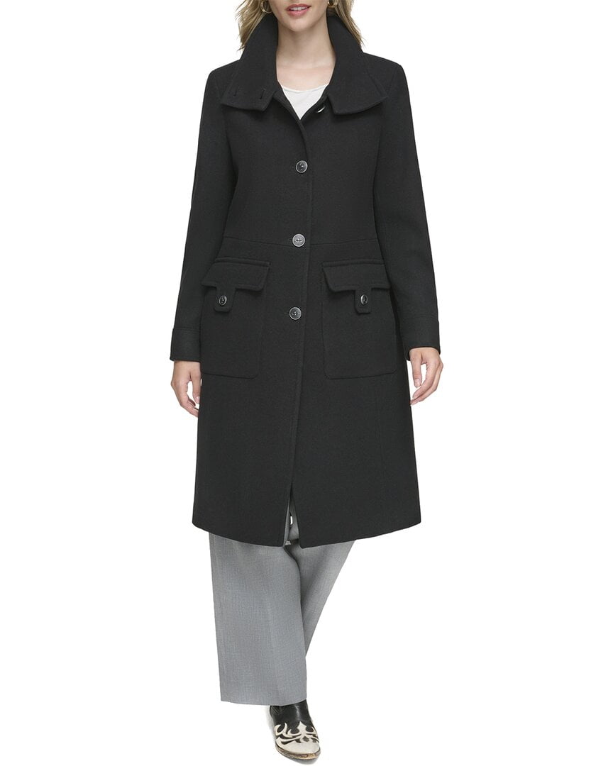 Andrew Marc womens Marc New York Almedia Military Twill Wool Blend