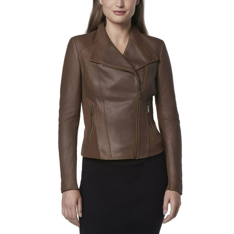 Andrew marc fur lined clearance leather jacket