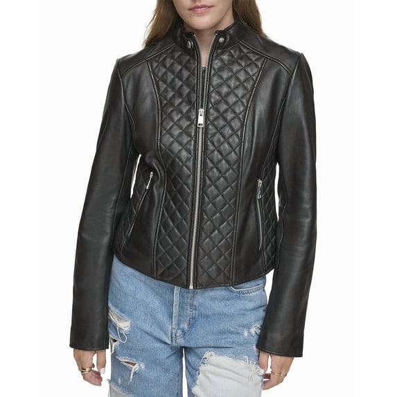Andrew Marc womens Marlette Leather Jacket, xs