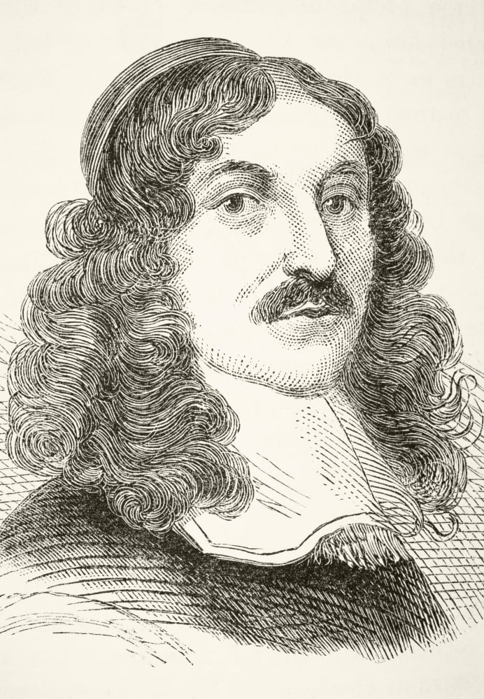 Andrew Marvell 1621To 1678 English Metaphysical Poet From The National And Domestic History Of England By William Aubrey Published London Circa 1890 Canvas Art - Ken Welsh Design Pics (12 x 17)