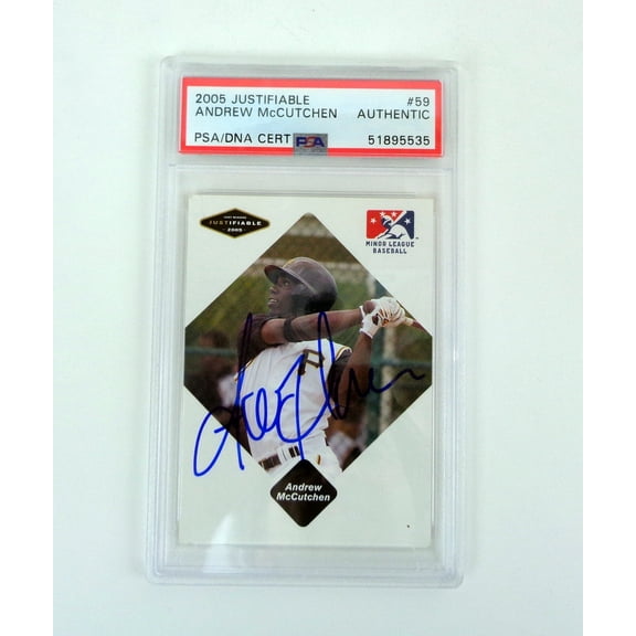 Andrew McCutchen 2005 Justifiable Signed Autograph RC Card PSA/DNA Slabbed COA