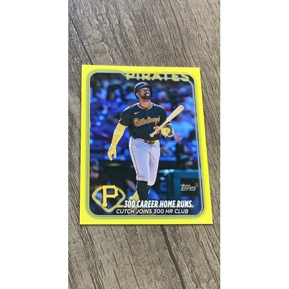 Andrew McCutchen MLB Pittsburgh Pirates 2024 Topps Update - Yellow US254 Insert Parallel Trading Card