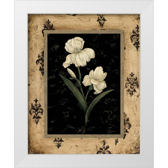 Andrew, Regina 26x32 White Modern Wood Framed Museum Art Print Titled - Silver Iris