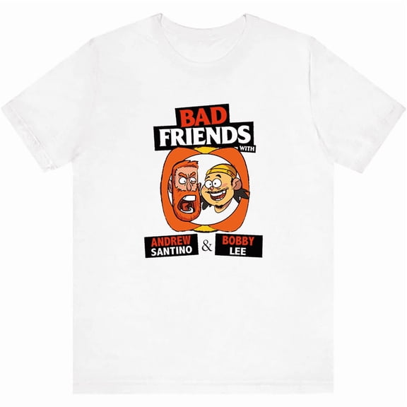 Andrew Santino Bad Friend T-shirts Men Women Fashion Short Sleeve Crewneck Summer 2025 Harajuku Clothes