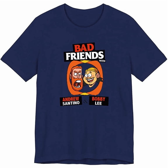 Andrew Santino Bad Friend T-shirts Men Women Fashion Short Sleeve Crewneck Summer 2025 Harajuku Clothes