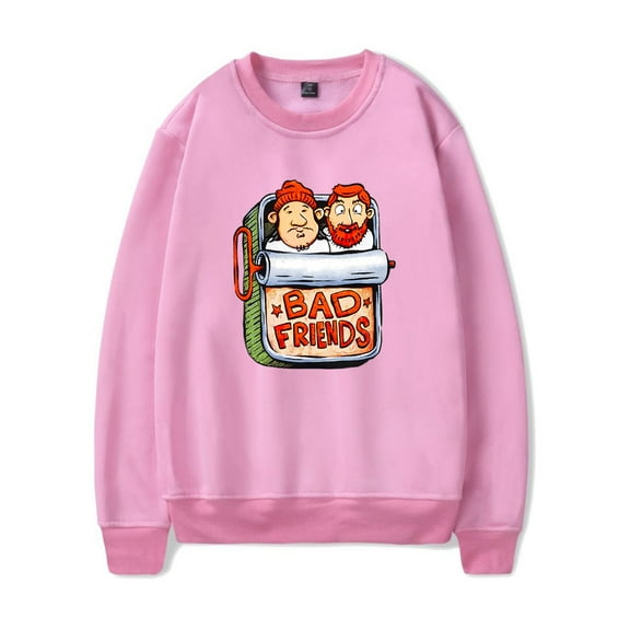 Andrew Santino Bad Friends Long Sleeve Crewneck Sweatshirt Merch Men/Women Unsiex Fashion Streetwear